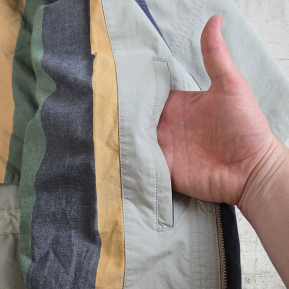 90s Vintage Khaki Canvas Midweight Eddie Bauer Golf Utility Jacket Size Medium - Picture 13 of 14